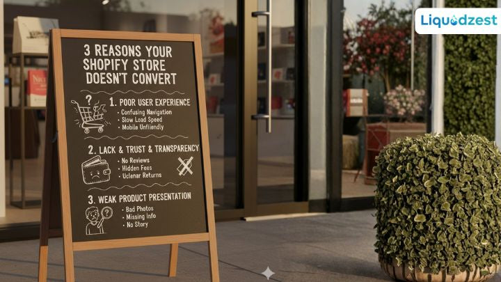  3 reasons your Shopify store doesn't convert | Liquidzest